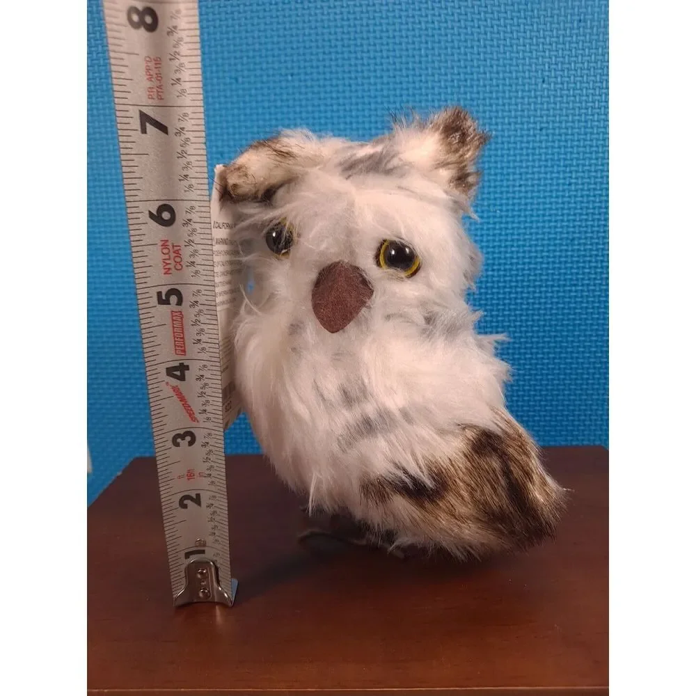 New Northpole Trading Snow Owl Hoot Gray‎ White Table Top Decoration Ornament